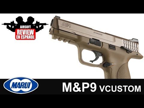 M&P9: Tokio Marui M&P9 VCustom Airsoft Review en Español HD ( Test
