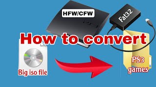 Ps3 ISO Big files split To fit On FAT32 Device | Convert ISO to PS3 games files