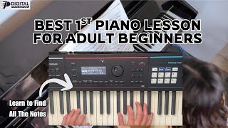 Easy 1st Piano Lesson for Adult Beginners - Learning and Memorizing the Notes on Piano