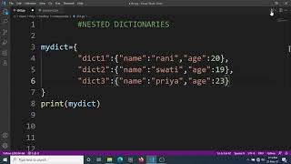 Nested dictionary in python|| Coding With Sarika || Net Worth
