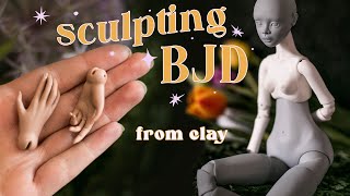 Sculpting BJD prototype from airdry clay | Full walkthrough