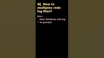 #shorts How to multiplex redo log files? | interview question | learnomate technologies