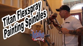 مغازل الطلاء باستخدام Titan FlexSpray. DIY الدرابزين ونصائح اللوحة تقليم.