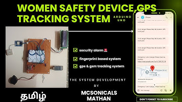 Women safety device & gps real time location tracking system using Arduino UNO #arduino #tamil