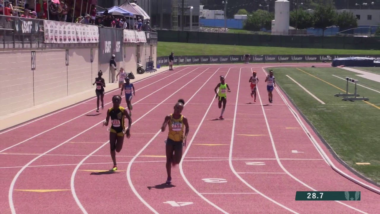 400m final 9-10 girls - 2019 USATF National Youth Outdoor Championships