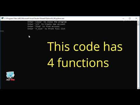 Simple Account Management System using Python || Simple python application