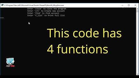 Simple Account Management System using Python || Simple python application