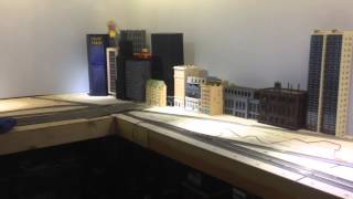 N scale layout (benchwork) tour ! Removable Shelf benchwork