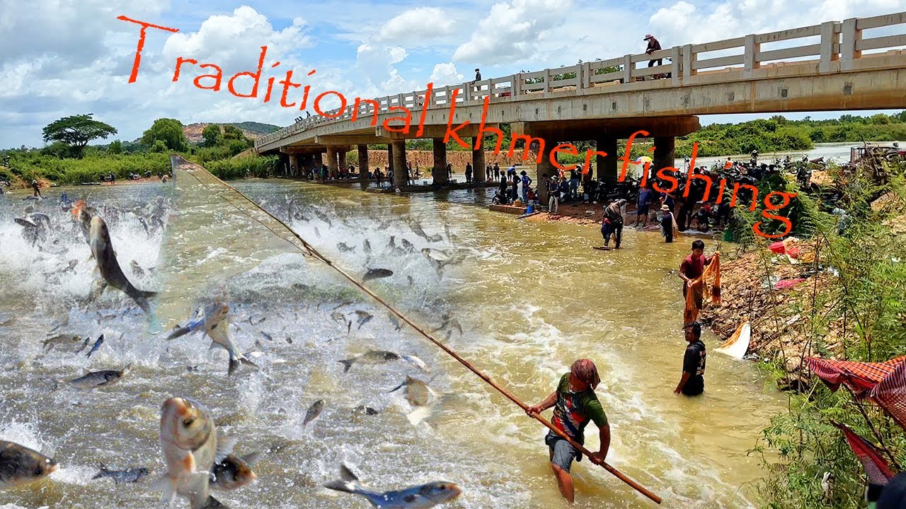 Traditional Fishing in River Using Cast net : Awesome Catching ...