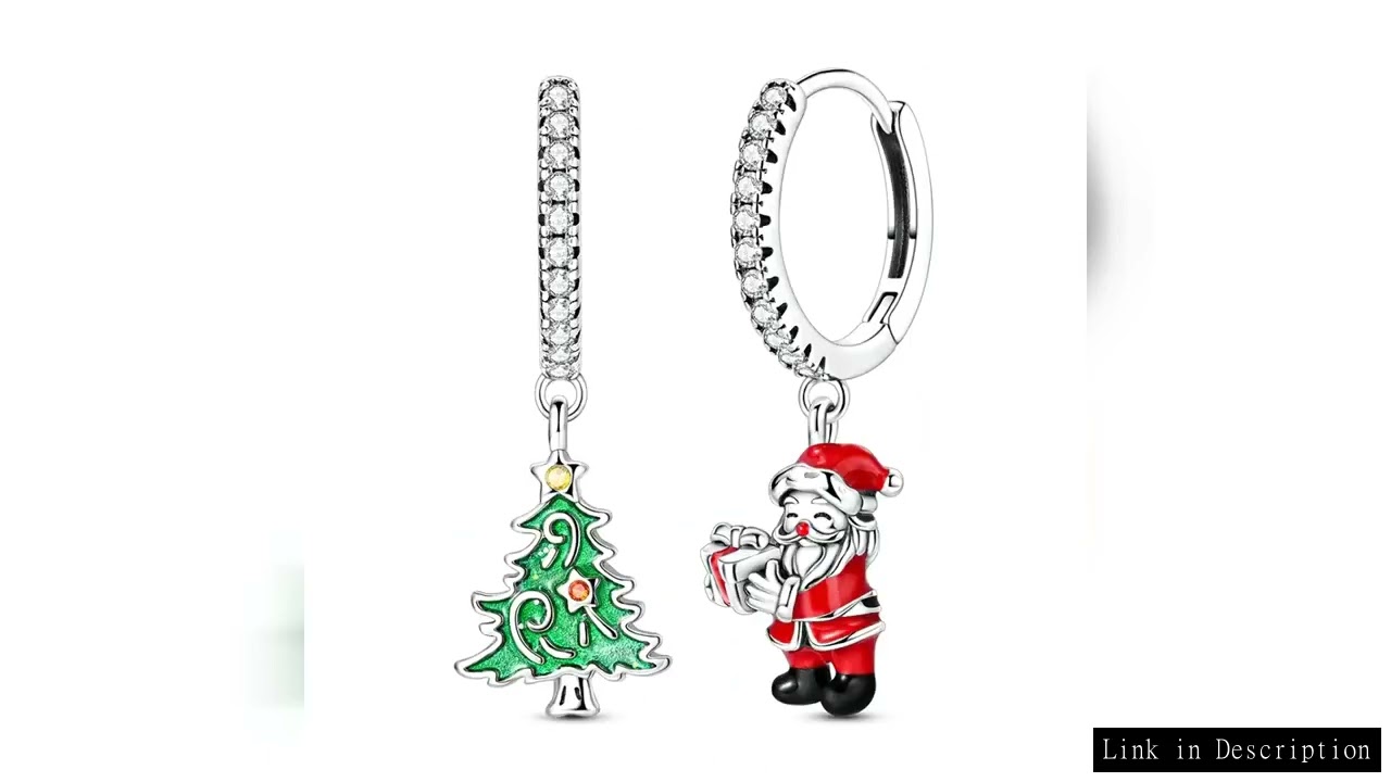 925 Sterling Silver Earrings Women Sparkling Merry Christmas Drop Earring For Anniversary Wedding Je