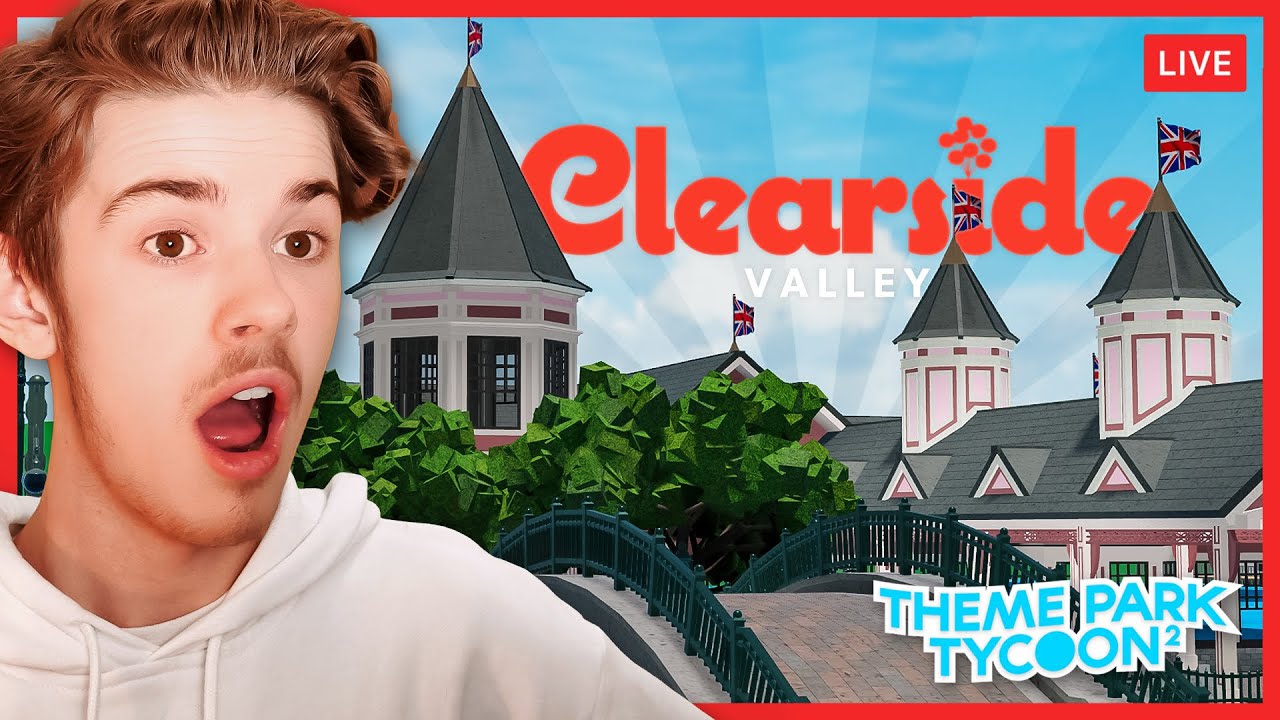 🔴 BUILDING a Theme Park Tycoon 2 Park LIVE! (Clearside Valley) - YouTube