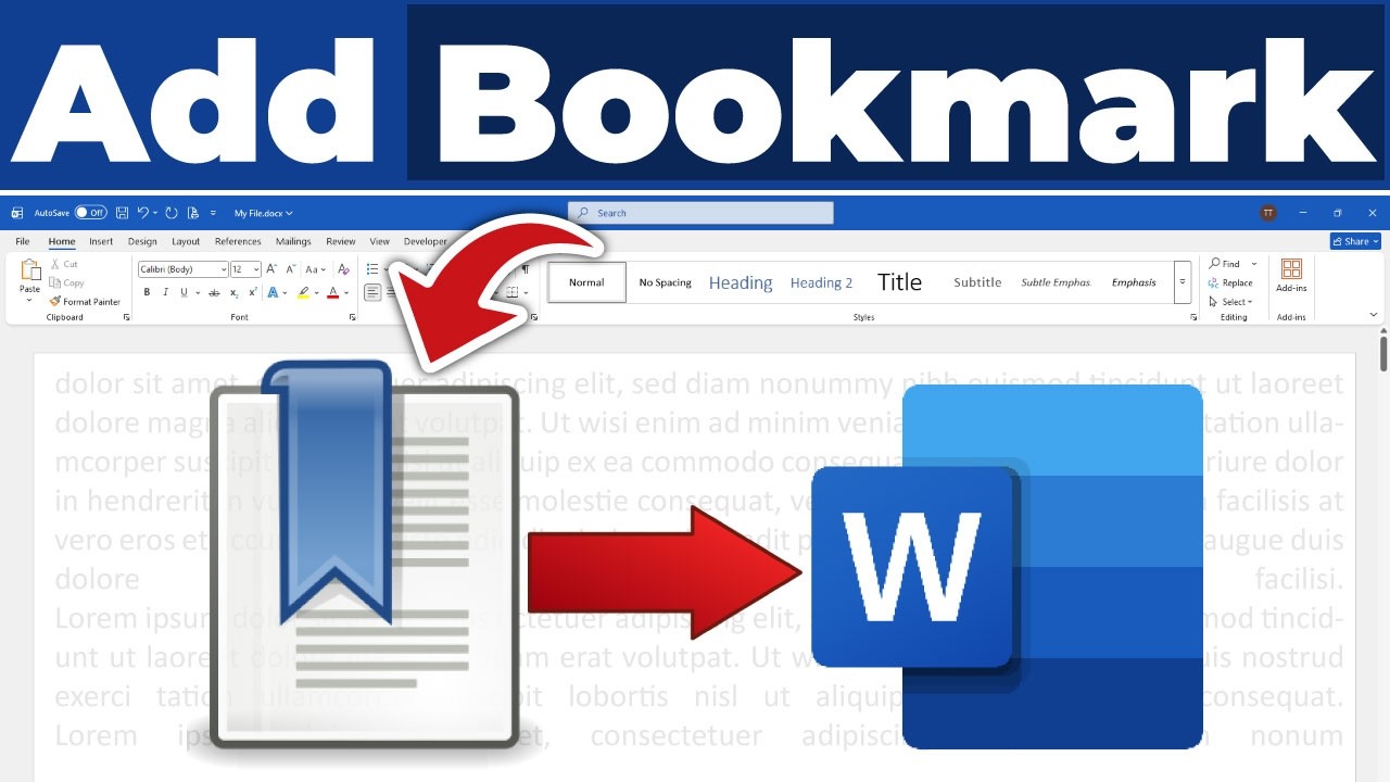 How to Bookmark in Word: Add & Remove Bookmarks - YouTube