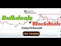 Find BULK & BLOCK Deals by using TickWatch #foxsoftware #bulkdeals #blockdeals #stockmarketanalyst