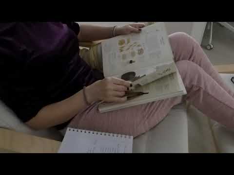 ASMR Relaxing Page Turning in Books & Taking Notes
