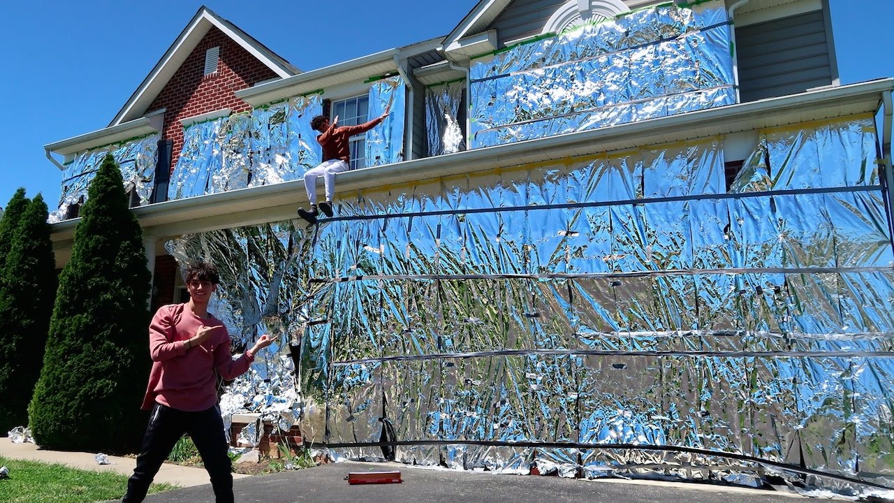INSANE ALUMINUM FOIL PRANK ON HOUSE! YouTube
