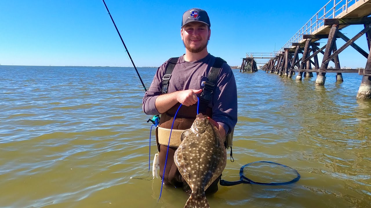 Galveston FLOUNDER Fishing (Catch and Cook) YouTube