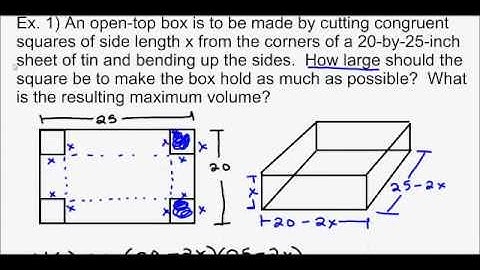 Calculus - 4.4 Modeling and Optimization