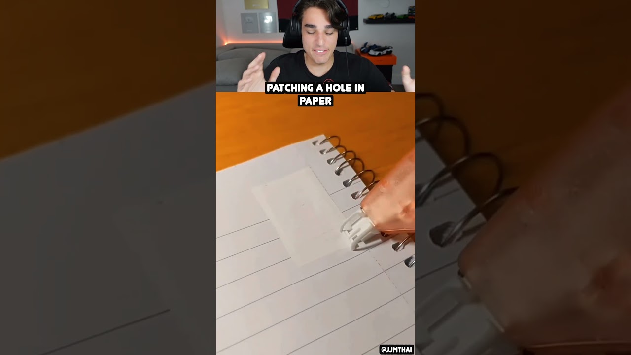Заделывание дыры в бумаге