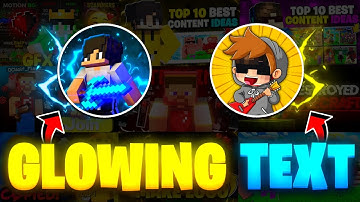 How to Make GLOWING TEXT 🤩 Like @VictnoXD And @ItsGreekyBoy (In 5 Minutes!!)