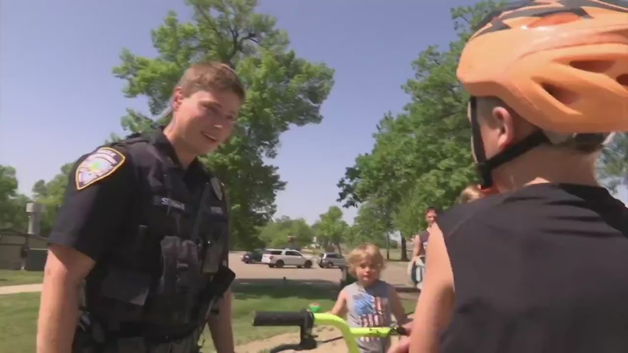 Williston Police Department awarding kids who follow safety rules YouTube