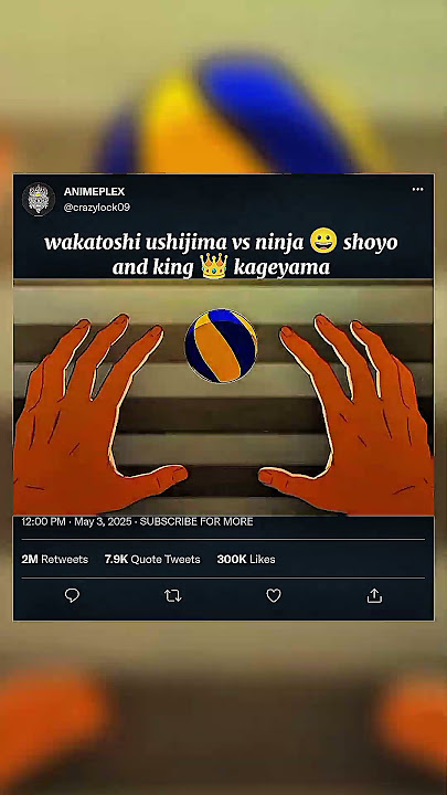 wakatoshi ushijima vs ninja 😀 shoyo and king 👑 kageyama #anime #haikyuu #animeedit #shortvideo