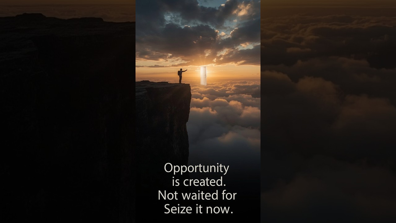 Opportunity is created, not waited for. Take action today and change your future. 