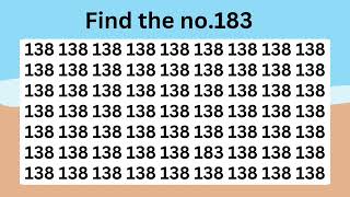 Find The Number 183 In Just 20 Sec Tell Me In Comment