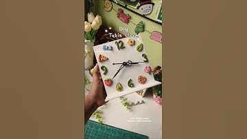 Beautiful Handmade Table clock idea 💐 #viralvideo #diy #homedecor #claycraft