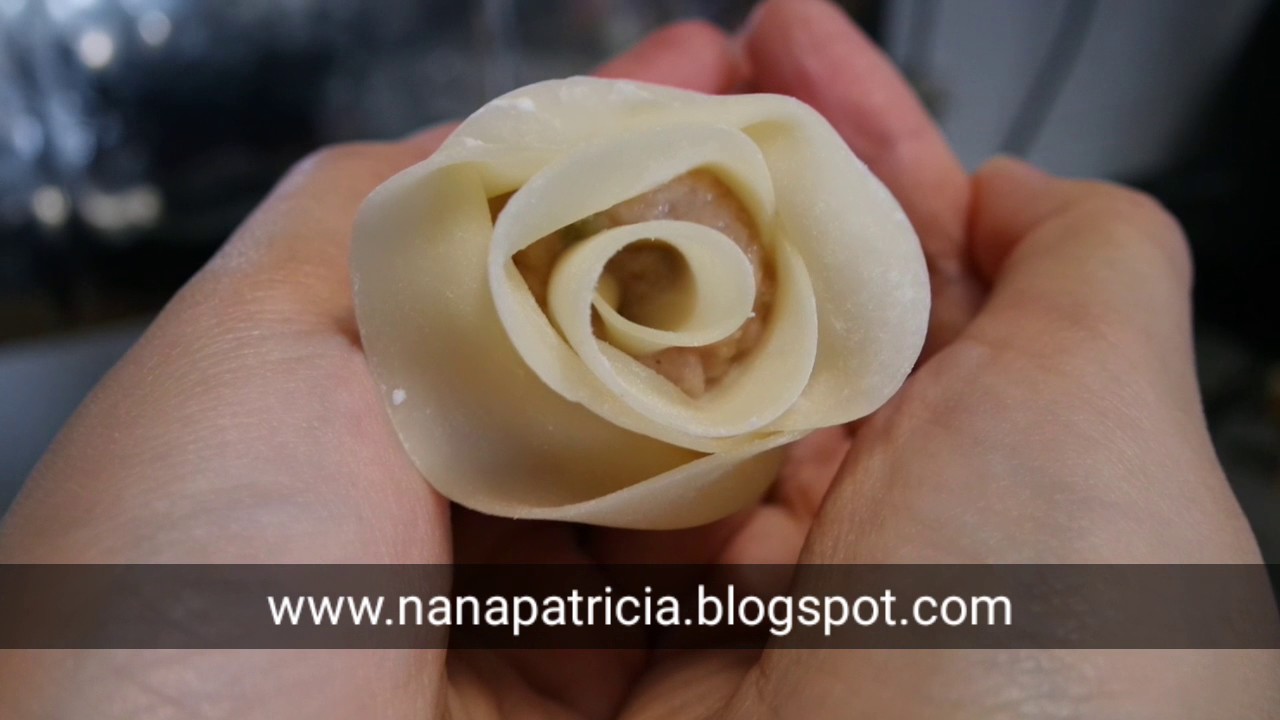 rose shape dumplings 玫瑰饺子 youtube