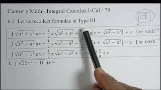 Integral Calculus I - G7 - Integration by parts 5 - Video 30 # Integration by parts