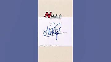 Nikhil💝PERFECT SIGNATURE IDEAS FOR YOU#star#ss1911#Signatureartist#finearts#trending#ytshorts#shorts