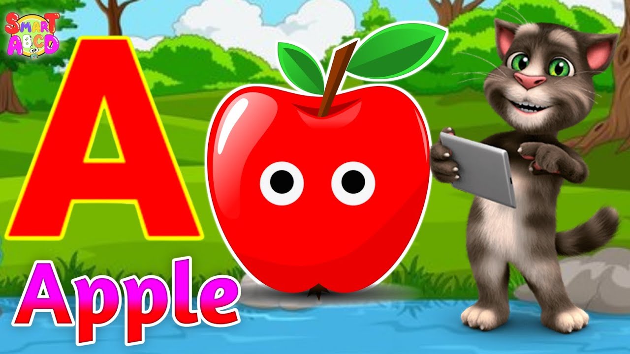 Phonics Song 2 with TWO Words in 3D - A For Apple🍎🍏- ABC Alphabet Songs with Sounds for Children's
