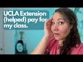 I won a grant from ucla extension  vlog