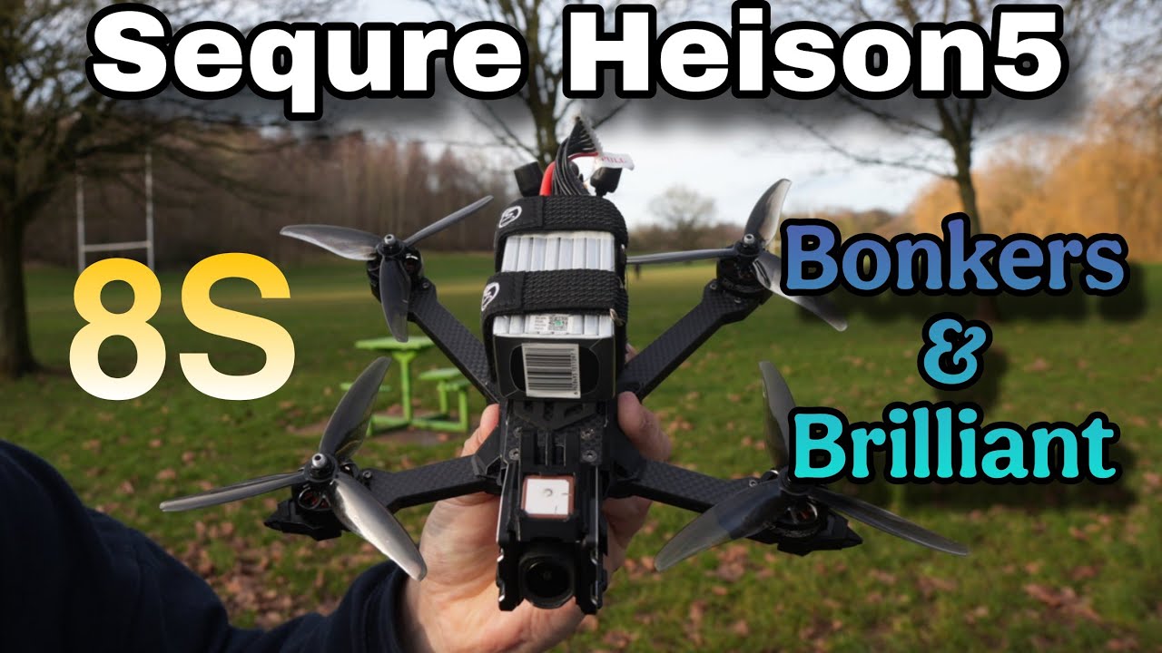 Обзор и настройка FPV-дрона SEQURE Heison 8S с 5-дюймовым экраном | Невероятная мощность 8S 🔥
