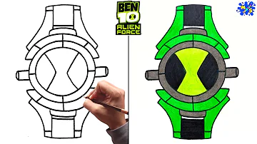 Ben 10 Alien Force Omnitrix Drawing || How to Draw Ben 10 Alien Force Omnitrix Step by Step