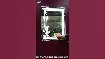 Mickey Mouse illuminated LED Mirror With Dimmer Option | 18x24 Inch @sparkglobalglass