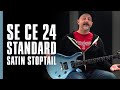PRS SE CE24 Standard Stoptail Satin Ice Blue Metallic video