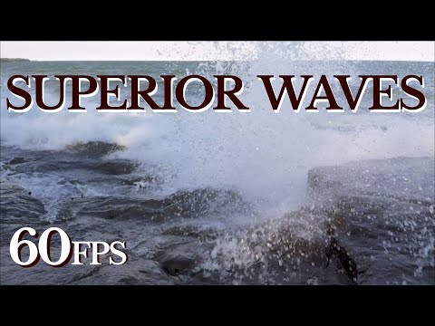 🎧 LAKE SUPERIOR WAVES | Waves Breaking on the North Shore of Lake Superior | 9 Hours
