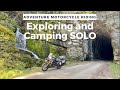 Adventure Motorcycle Riding Exploring and Camping SOLO (VLOG)