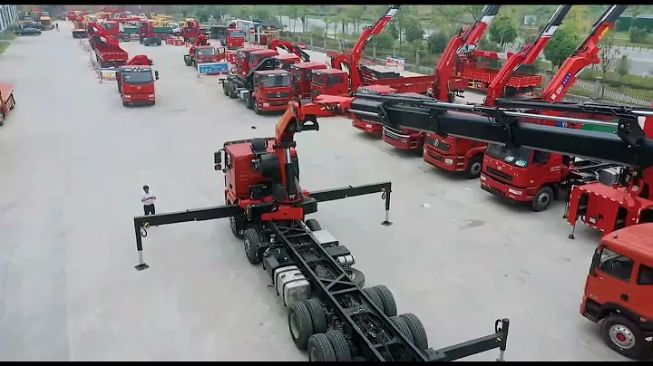 8X4 SHACMAN Truck Mounted With SanyPalfinger 30T Knuckle Boom Crane