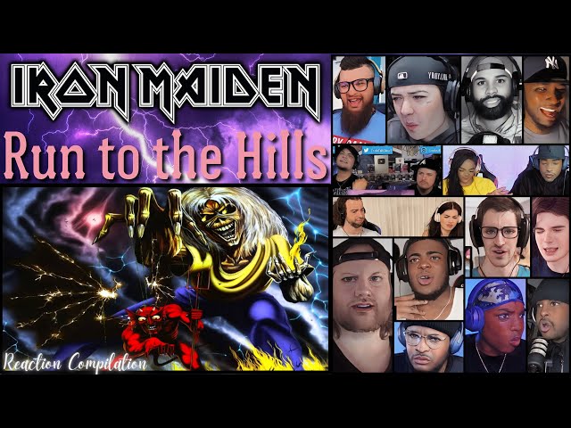 REACTION COMPILATION | Iron Maiden - Run to the Hills | First Time Mashup class=