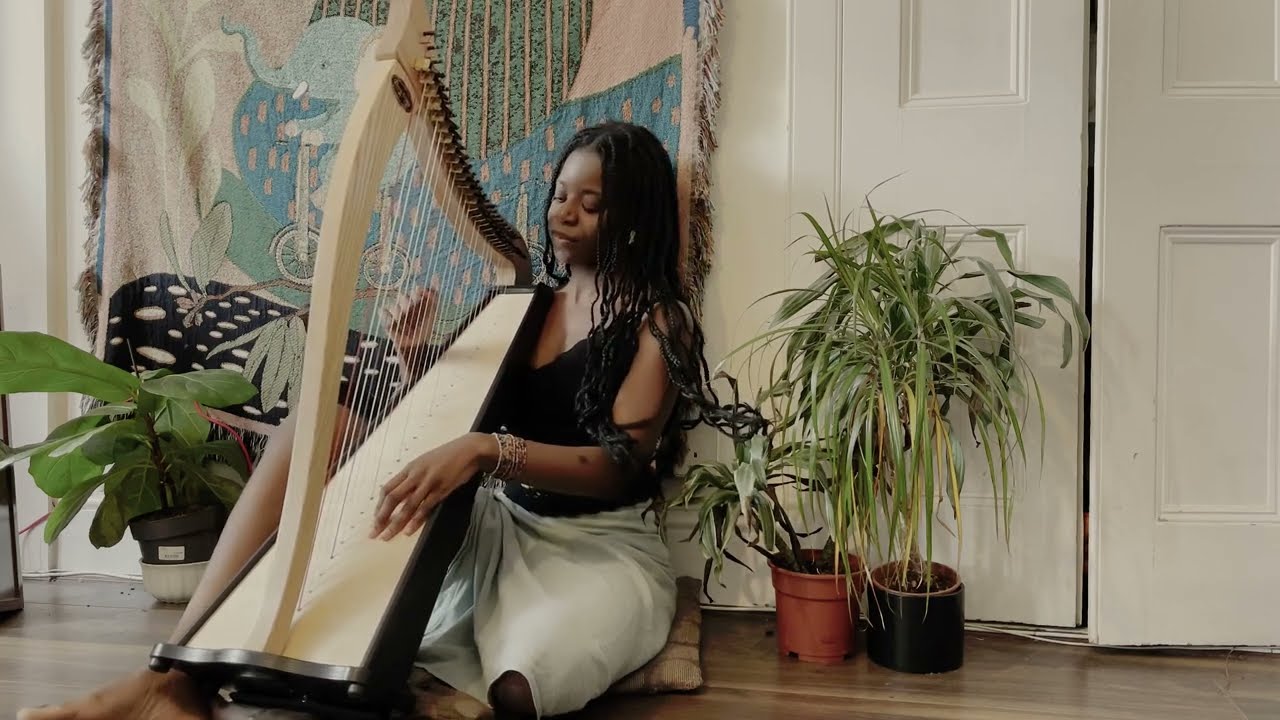 Moments of calm | 1 hour Calming deep sleep harp music | harp sessions