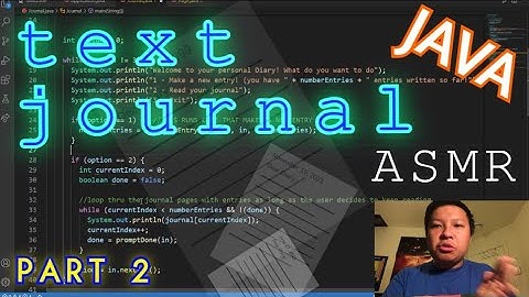 Coding ASMR Lo-Fi | Interactive Journal in JAVA with keyboard sounds (Part 2)