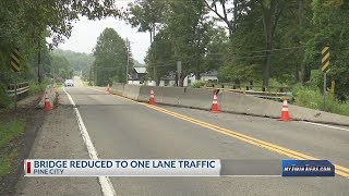 Pine City bridge reduced to one lane of traffic