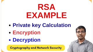 RSA Algorithm Example | Private Key Calculation Step-by-Step | Encryption | Decryption