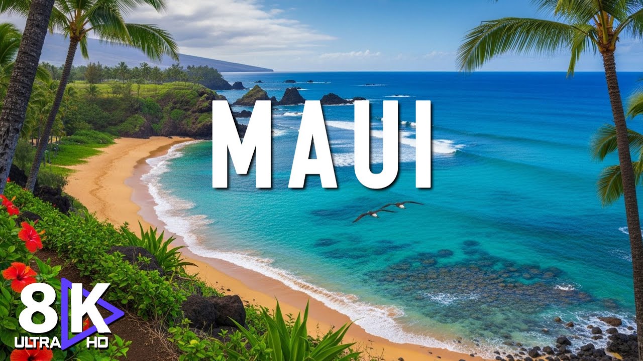 MAUI, HAWAII 8K (UHD) - Paradise Beaches, Tropical Nature and Stunning Ocean Views