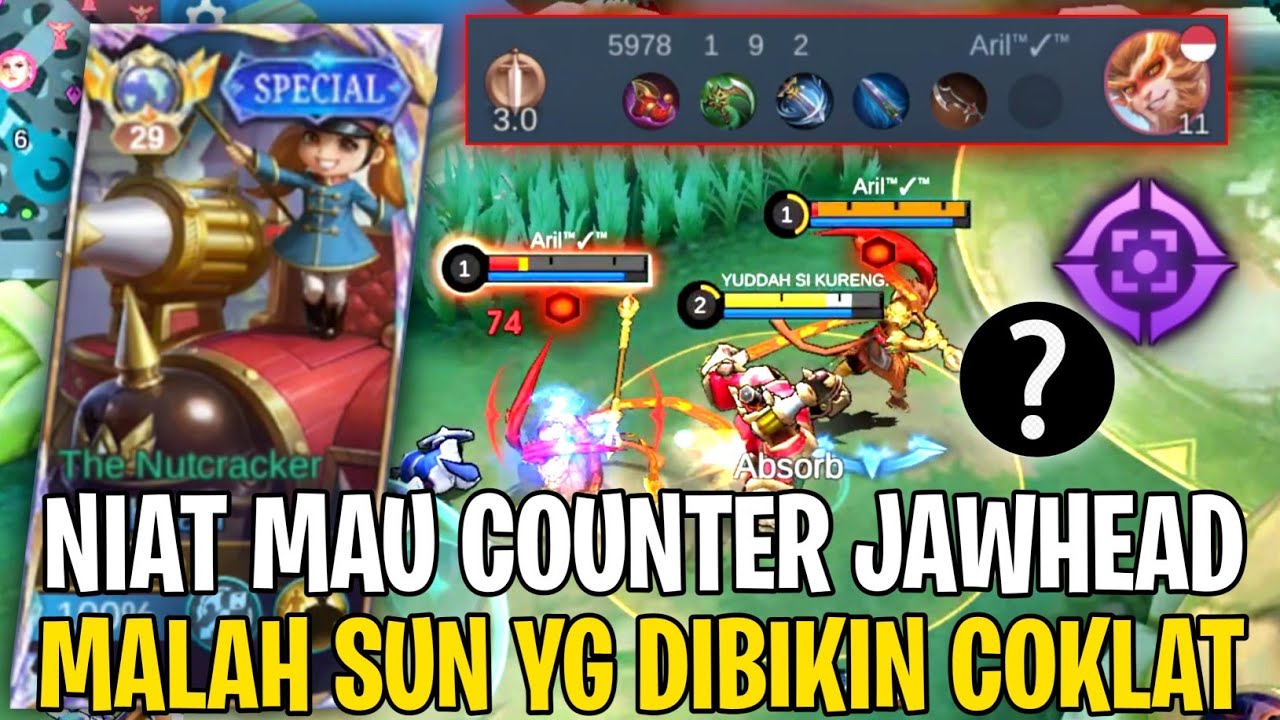 Jawhead Takut Sun? Tutorial Global Jawhead Bikin Sun Coklat Diexplane - Mobile Legends