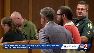 Lake County man sentenced to 25 years for synagogue crash, shootout with deputies
