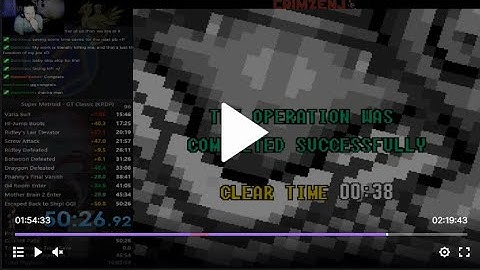 Super Metroid, First Try Lava Dive to First Try Green Gate Glitch (in GT Classic% Speedrun)