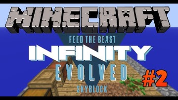 Minecraft FTB INFINITY SKYBLOCK Lets Play Tutorial Series Episode 2 AUTOMATED COBBLE